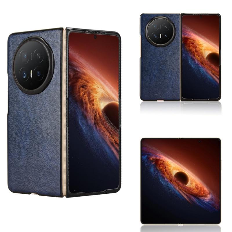 Для Honor Magic V6 Кожаная обложка-книжка с рисунком под личи из ПУ и ПК, противоударная задняя крышка для Honor Magic V6