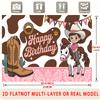Cowboy Party Backdrop 1pc - Home Party Decor