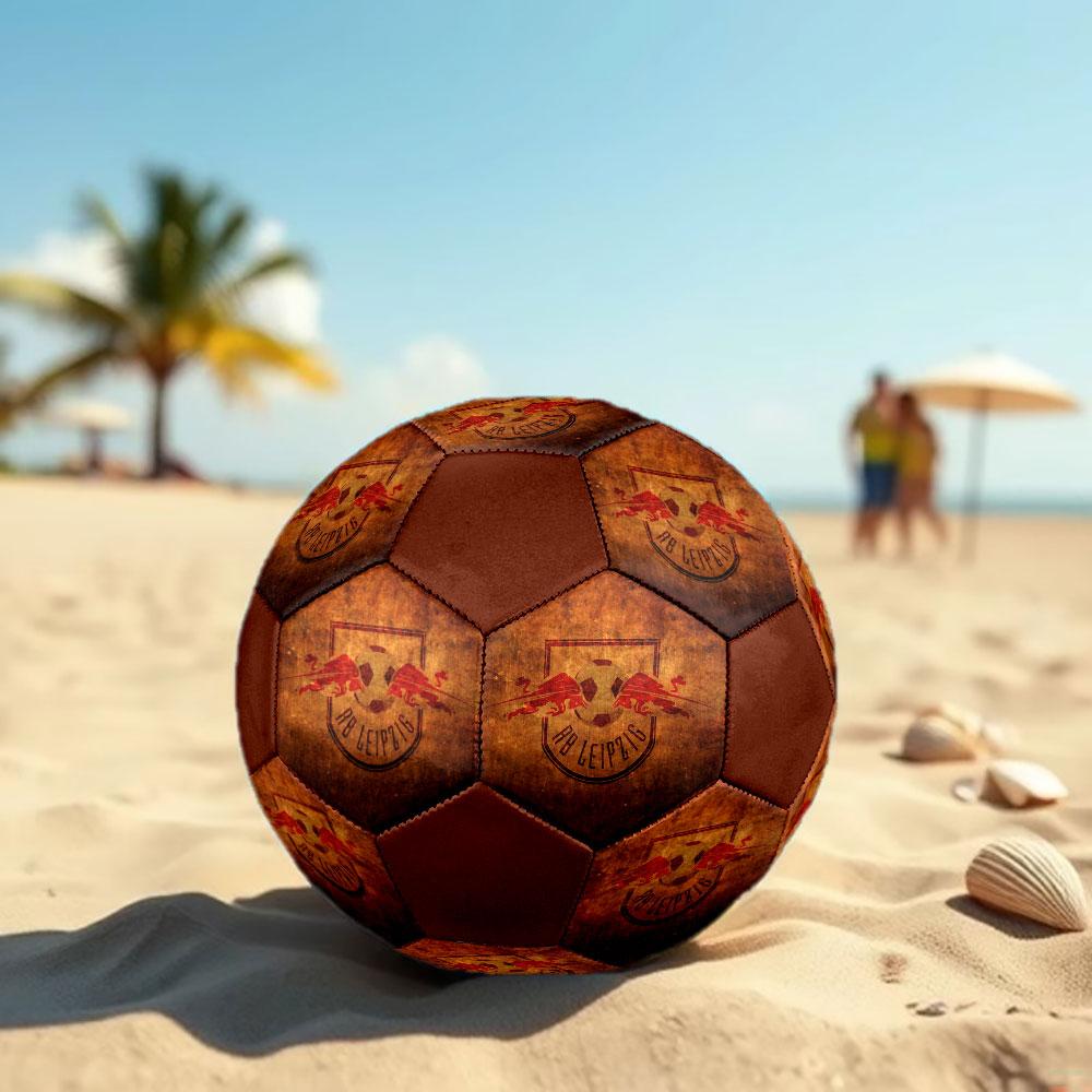 RB leipzig logo Size 5 Soccer Ball, Machine-Stitched PVC, Durable & High Bounce, All Ages Fit, fan merchandise, matches & outdoor use.