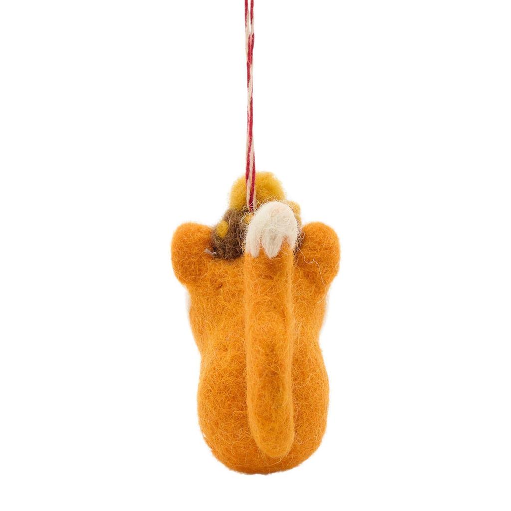 Сезонный подарок ко. Фетровый лис в шляпе из желудя, подвесное украшение