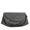 Used Shoulder Bag Half Moon Chain Wallet Metallic Silver System 17th