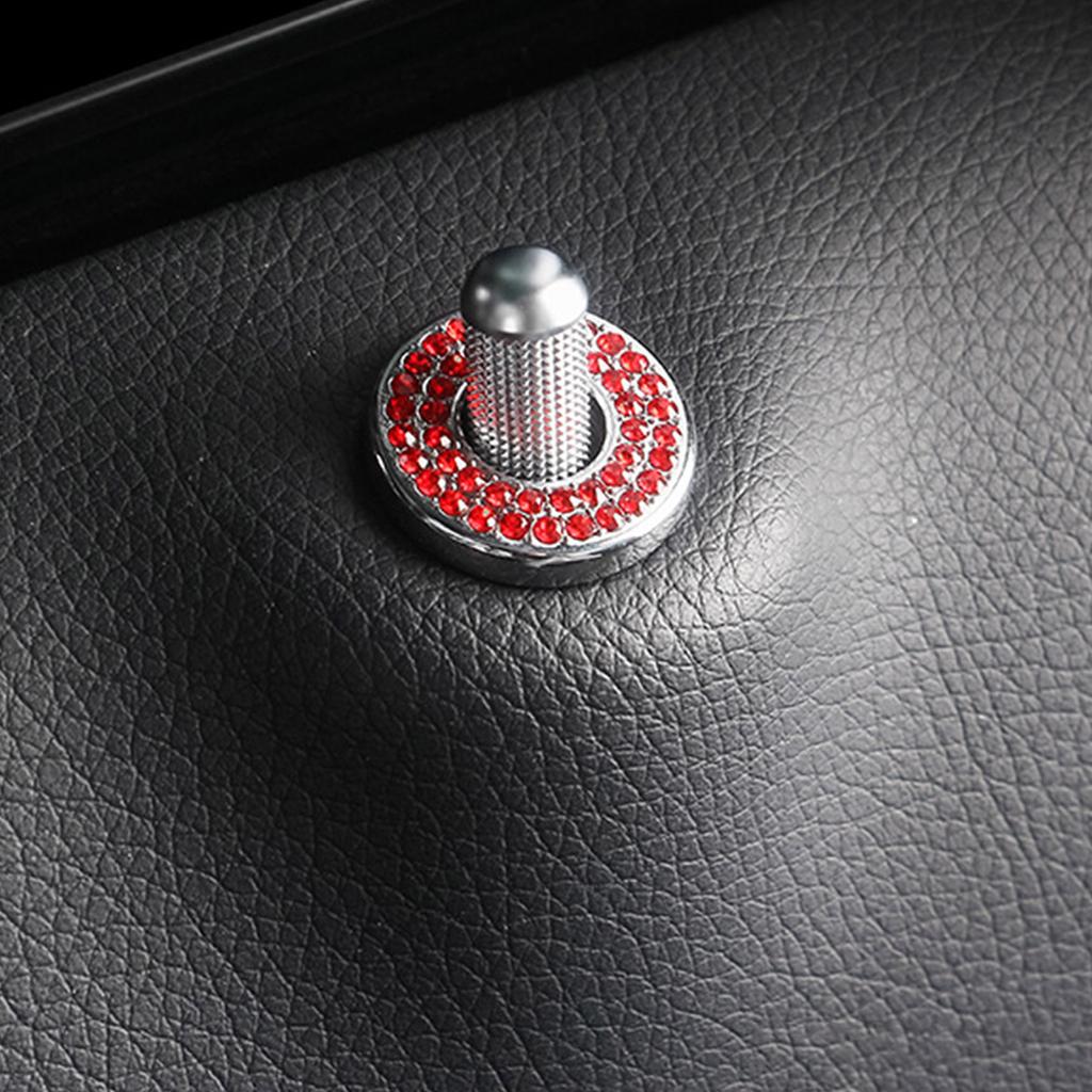 4 Pack Bling Car Inner Door Lock Covers Trim Pull Rod Bolt Stickers Car Interior Bling Rhinestone Decals for C200L