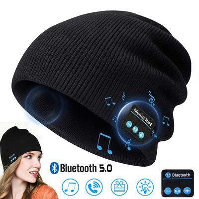 Bluetooth шапка-бини наушники музыкальная шапка M5 зимняя беспроводная кепка для наушников USB перезаряжаемая гарнитура с микрофоном спорт для iPhone Xiaomi Samsung телефон