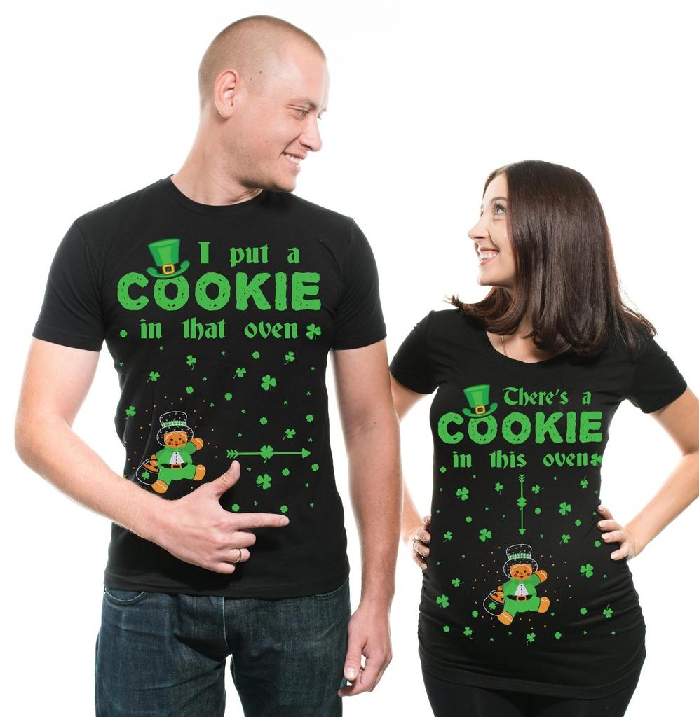 Pregnancy T-Shirt ST Patrick's Day Maternity T-Shirt Couple Shirts Paddy's Day T