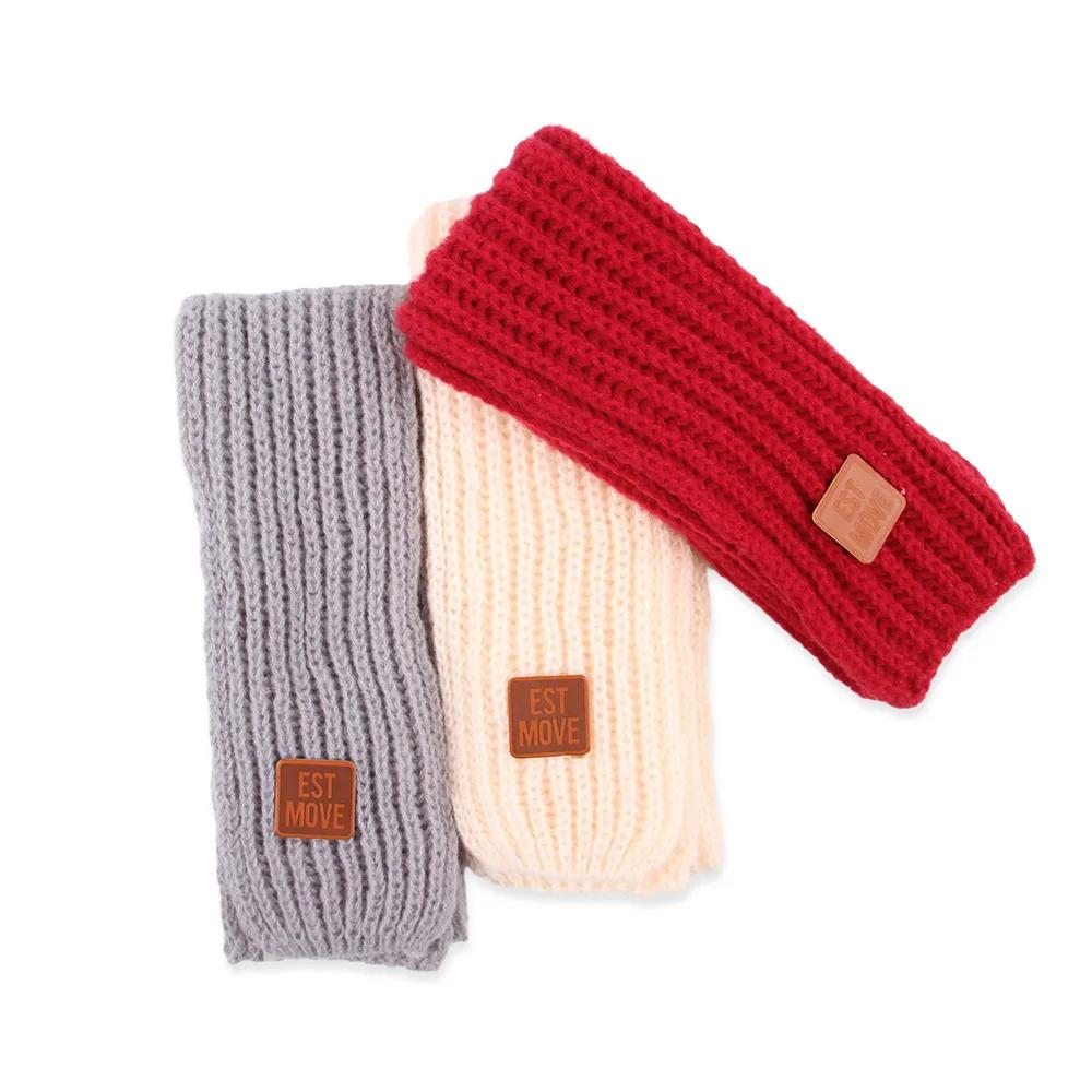 Dog Knitted Scarfs Kitten Puppy Creative Solid Color Keep Warm Supplies Cat Christmas New Year Accessories Pet Dress Up Gift