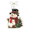 Двусторонний акриловый рождественский подвесной орнамент для праздничной елки, окна, стены и декора дома