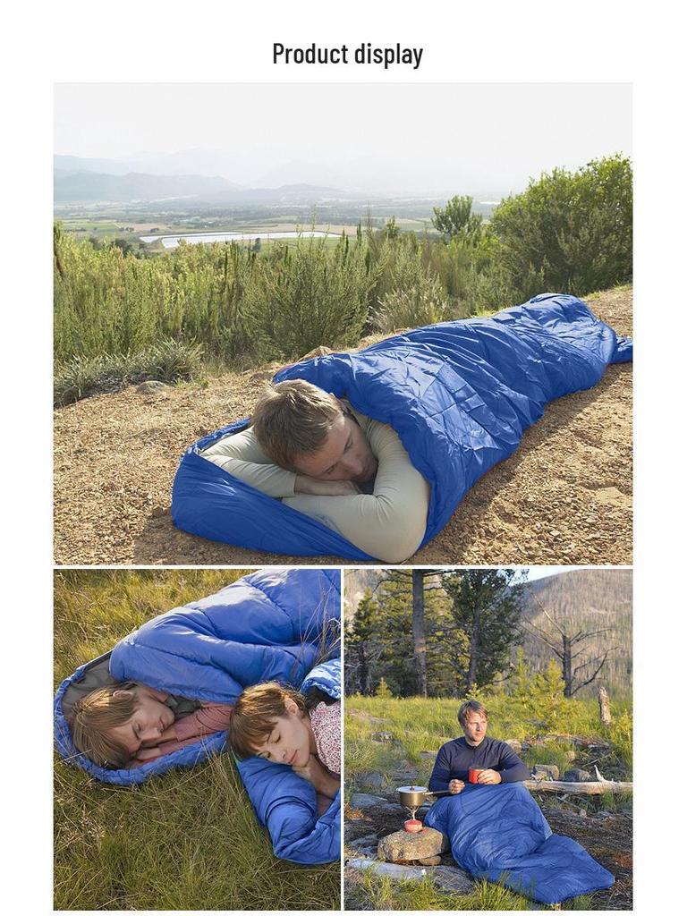 Утолщенный теплый спальный мешок для взрослых для кемпинга на открытом воздухе, устойчивый к загрязнениям