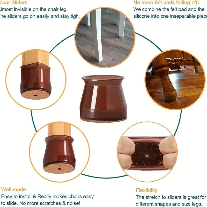 Защитные чехлы для ног стула, 24 шт.: Защитите свои паркетные полы от царапин и шума!