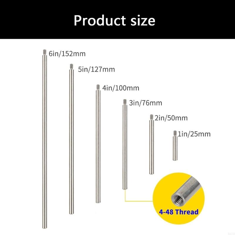 1-6Inch Aluminum Construction Extension Rod For Enhances Reach Measurements M4YD