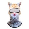 3D Балаклава с кошкой, милая балаклава с принтом животного и ушками, мотоциклетный головной убор, многофункциональная маска-капюшон на все лицо, велосипедный головной убор