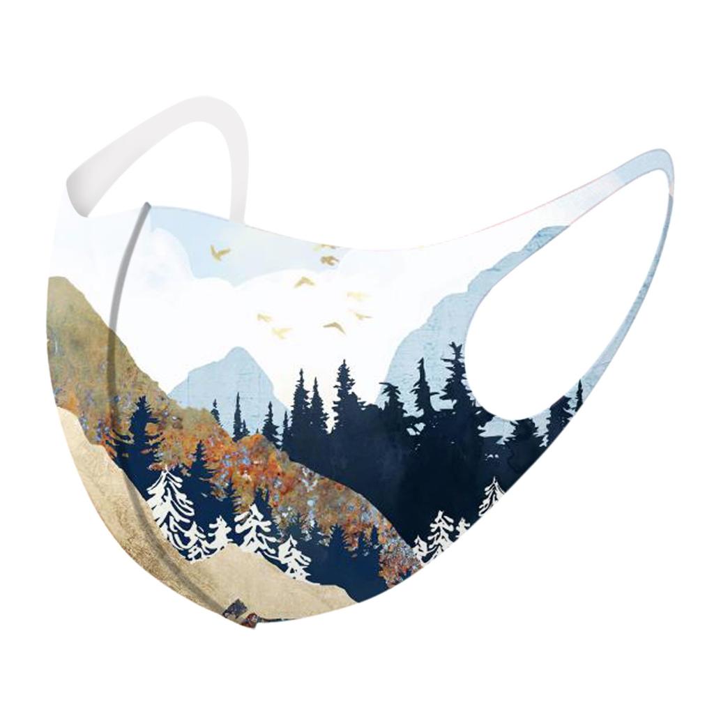 Ramidos 1 шт., защитная моющаяся дышащая маска для лица с рисунком для взрослых