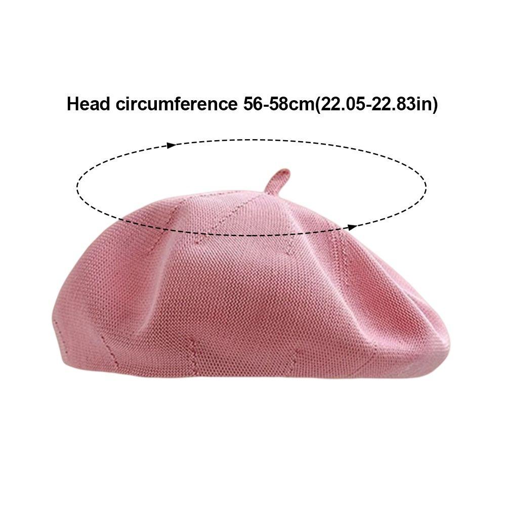 Knitted Berets Hat for Women Cotton Yarn Summer Beret Dome Painter Hat for Spring and Summer