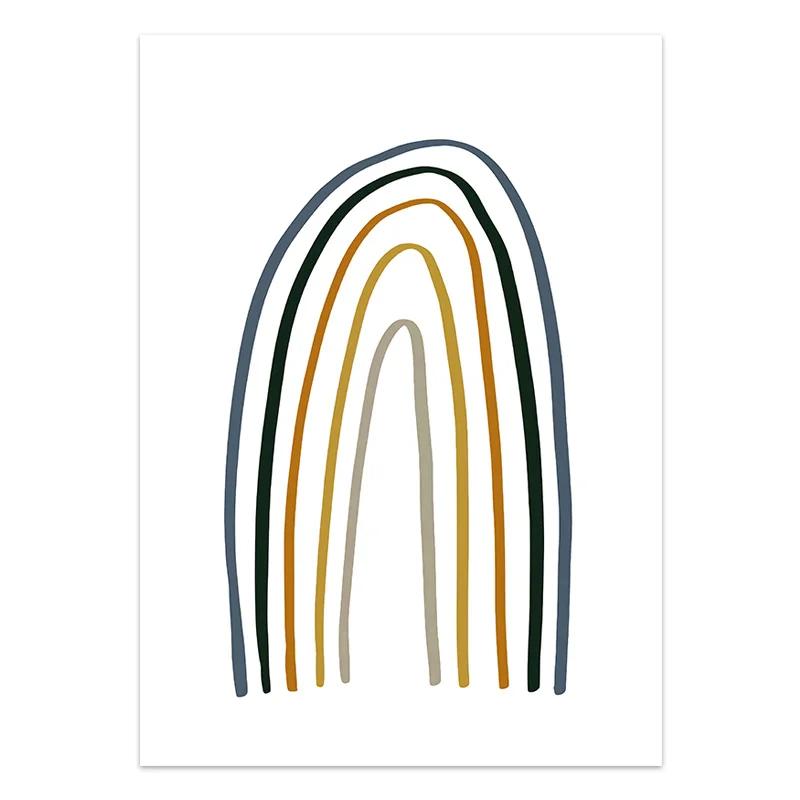 Алфавитная радуга Врата Лев Птица Настенное искусство Холст Живопись Скандинавские Постеры и Принты Мультяшные Настенные Картины для Декора Детской Комнаты