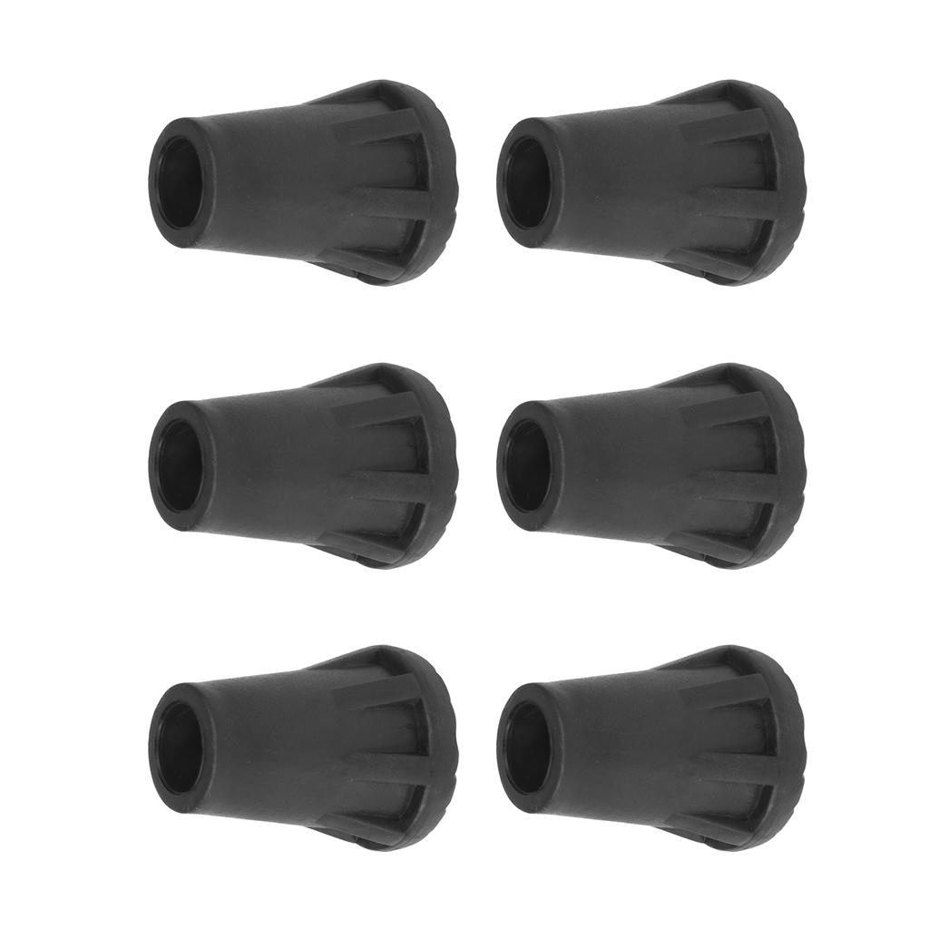 6pcs set Replacement Outdoor Trekking Hiking Pole Tip End Walking Stick Cap Cover Protector