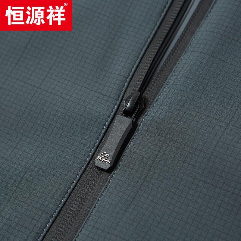 Hengyuanxiang Men's Baseball Collar Casual Jacket