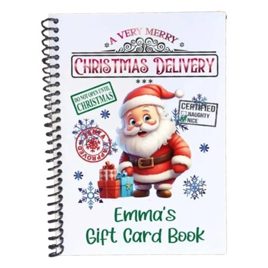 Книга подарочных карт на Рождество, на спирали, держатель для подарочных карт, сделай сам, Счастливого Рождества, колледж