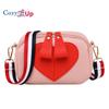 Cozy Up Color Contrast Heart-shaped Camera Phone Bag for Women's Long Casual Diagonal Cross Bag
