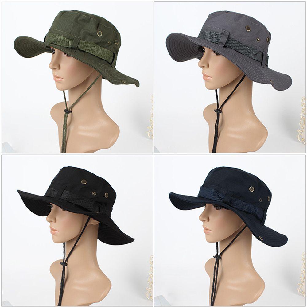 Outdoor Wide Brim Fishing Sun Hat Hiking Cap Neck Flap Cover Bucket Hat