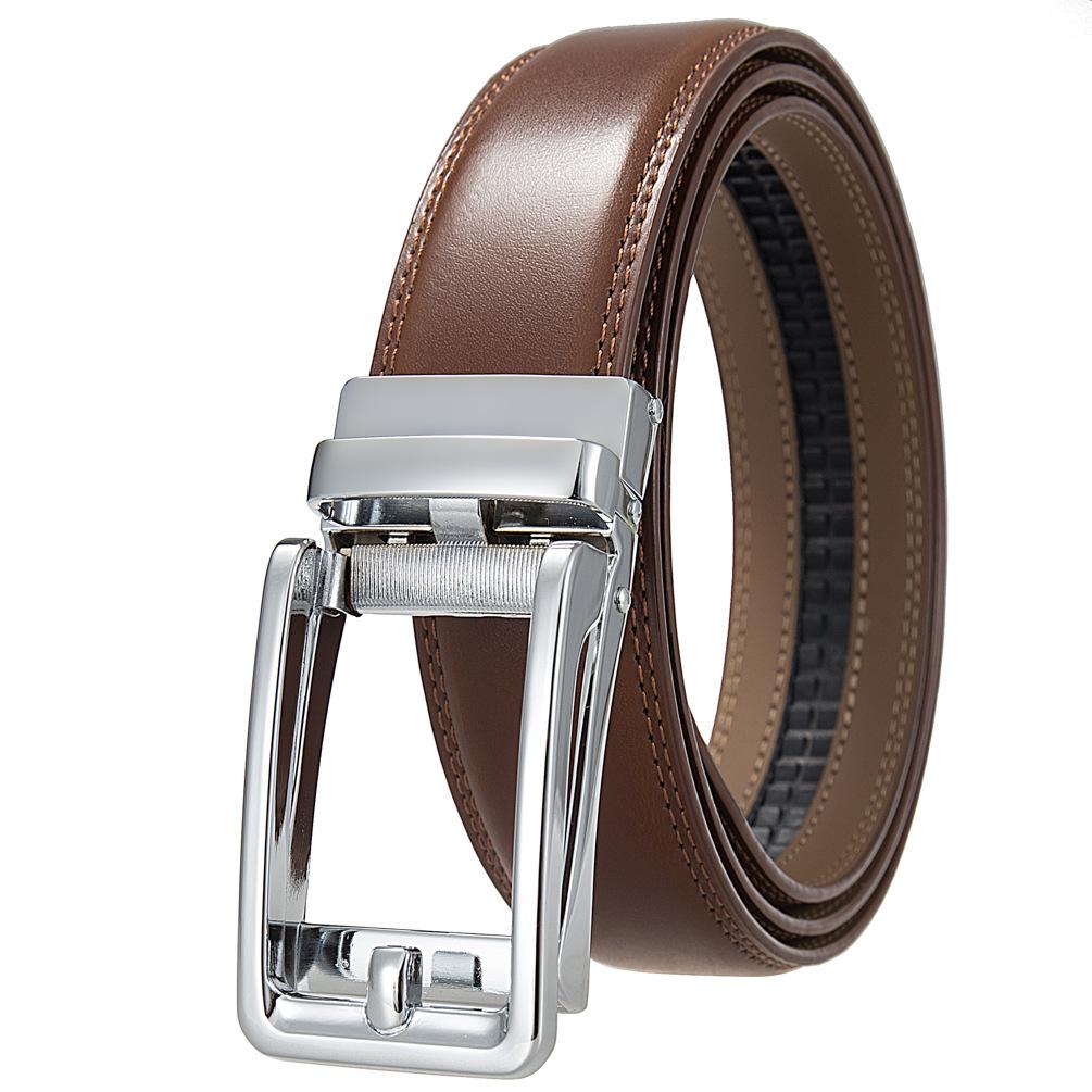 1 шт. Мужской ремень с автоматической пряжкой, модный деловой ремень из коровьей кожи, ремень Ly36-3 3315-1