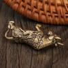 Decoration Brass Bull Figurine Desktop Ornament Abstract Animal Sculpture Miniature Zodiac Cattle