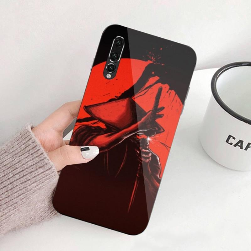 Чехол для телефона с маской японского самурая Oni для Huawei P50 P40 P30 P20 Pro Mate 40 30 20 Pro Nova 9 8 7 ПК, стеклянный чехол для телефона