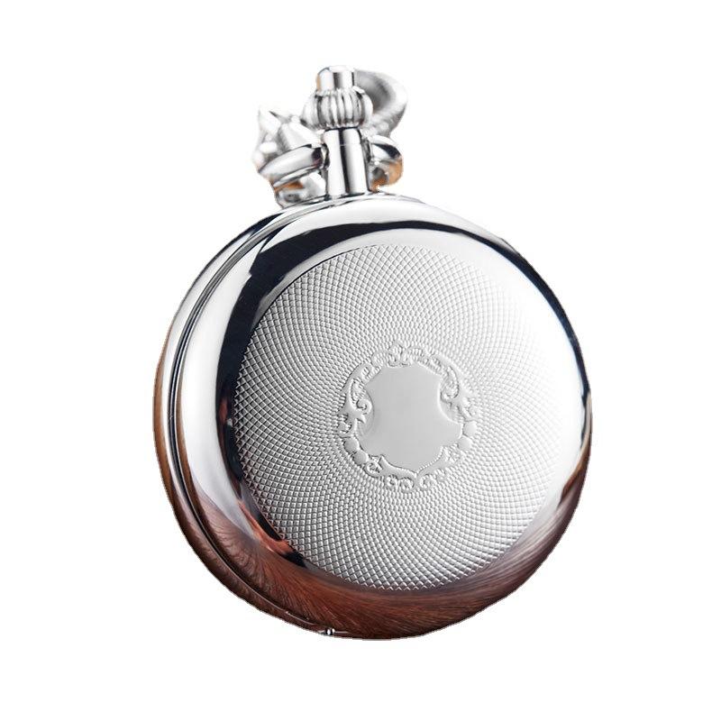 Двойные открытые ручные медные механические карманные часы с ожерельем в подарок карманные часы