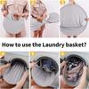 Portable Foldable Dirty Clothes Basket Hanging Bathroom Laundry Hamper Large Capacity Pop Up Laundry Storage Basket