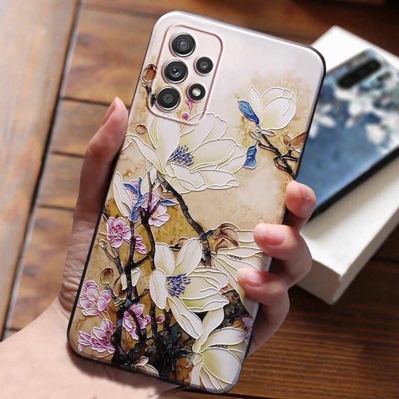 Чехлы для Samsung Galaxy A31 A71 A52 A72 A41 A51 A32 A42 4G 5G A515 для Samsung A 51 71 52 с цветами, защитные чехлы для линз