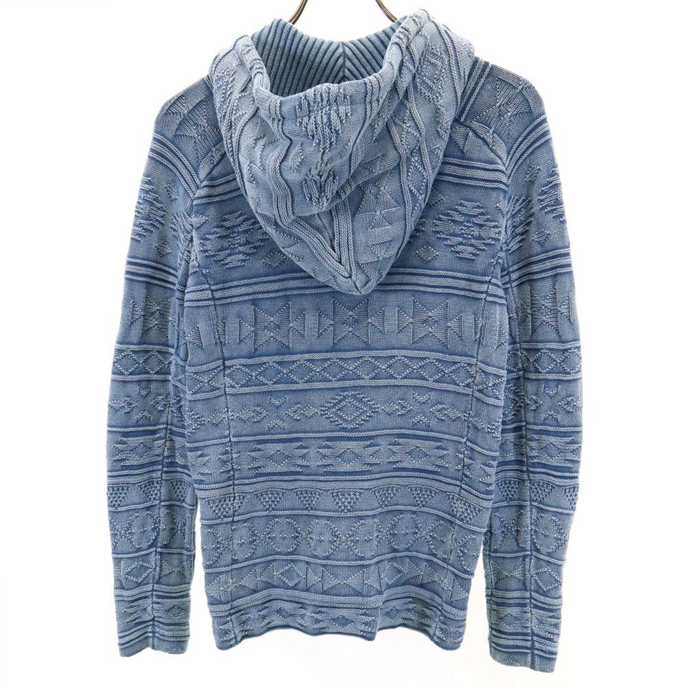 1PIU1UGUALE3 RELAX Толстовка с капюшоном на молнии с длинным рукавом S синяя Мужская Б/у