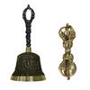 ХАМИЛО Тибетский колокольчик Ваджра Амулет, Очищающий, Исцеляющий и Эзотерический буддийский инструмент, Набор из 2 предметов (черный)