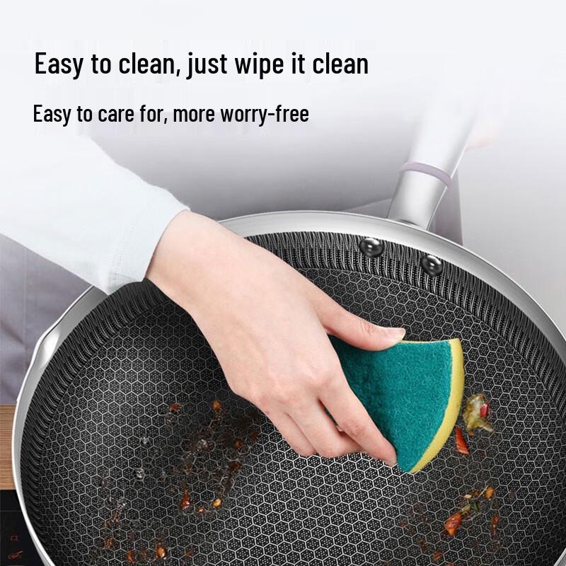 KABACH 316L Stainless Steel Non-stick Frying Wok