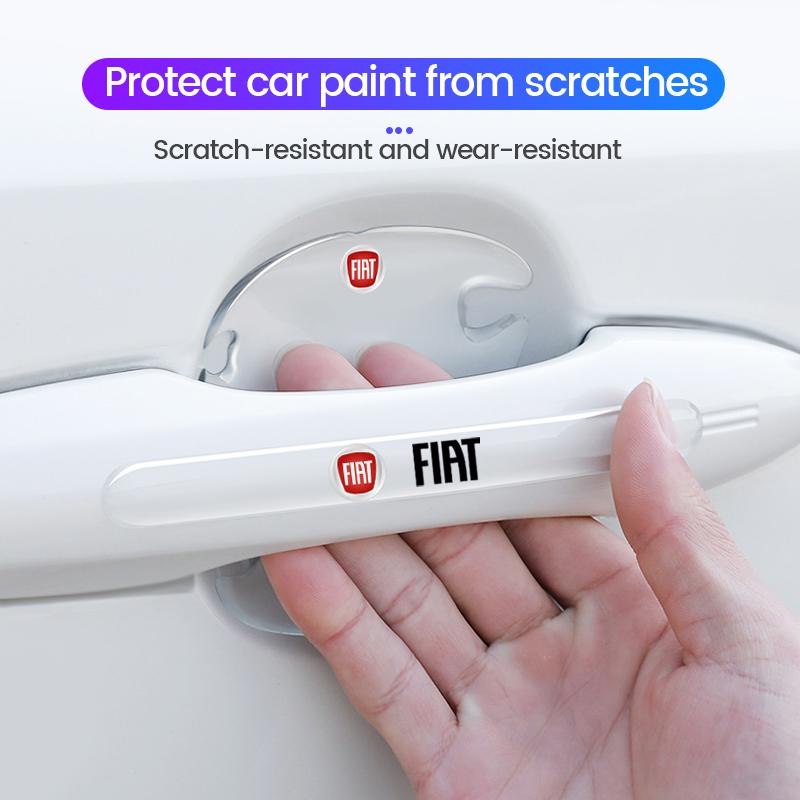 4/8 шт. Прозрачная защитная пленка для ручек автомобиля Наклейки на двери автомобиля Для FIAT Punto Tipo abarth Ducato Grande Panda 500 500L 500X