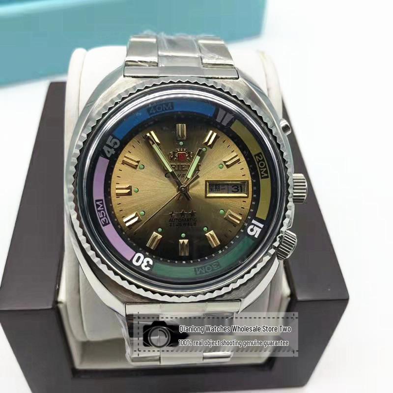 Водонепроницаемые светящиеся автоматические часы Sea Overlord с большим циферблатом и двойным календарем