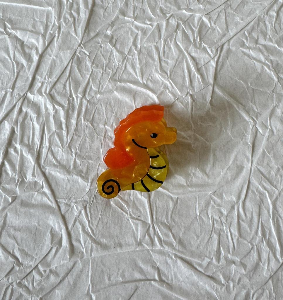 Mini Acetate Seahorse Octopus Hair Clip - Cartoon Starfish, Seashell & Whale Fish Hairpin