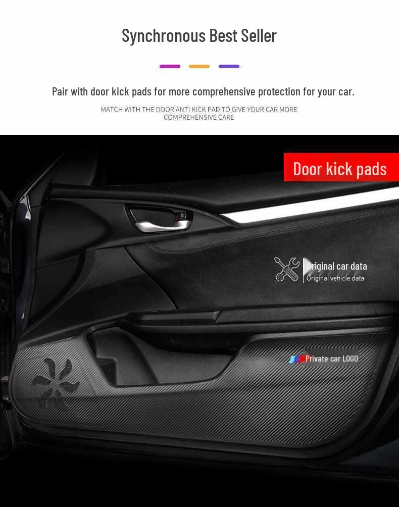 Аксессуары для интерьера Geely Emgrand 4-го поколения: Наклейки на пороги дверей