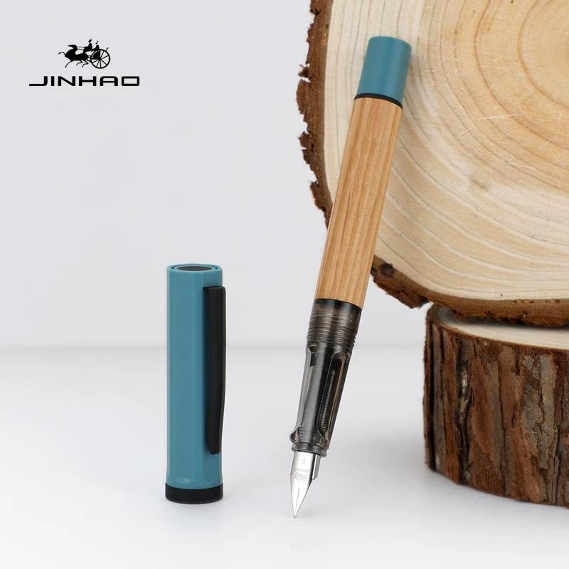 JINHAO 58 Деревянная перьевая ручка Высококачественные цвета Студенческая F EF перо Чернильная ручка Каллиграфическая ручка Канцелярские товары Школьные Офисные принадлежности