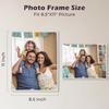 8.5 x 11 Acrylic Picture Frame, Horizontal/Vertical Clear Photo Frame for Wall with Tape, No Drilling Floating Hanging Frameless Picture Frame, Wall