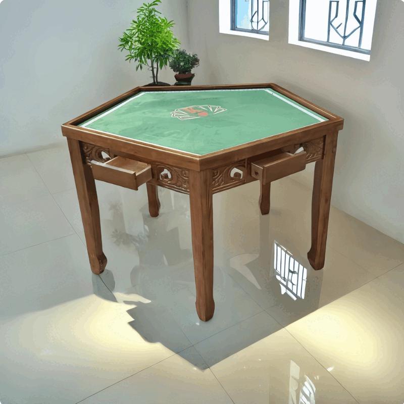 Zhan Ming Шестигранный игровой стол из массива дерева для покера и шахмат