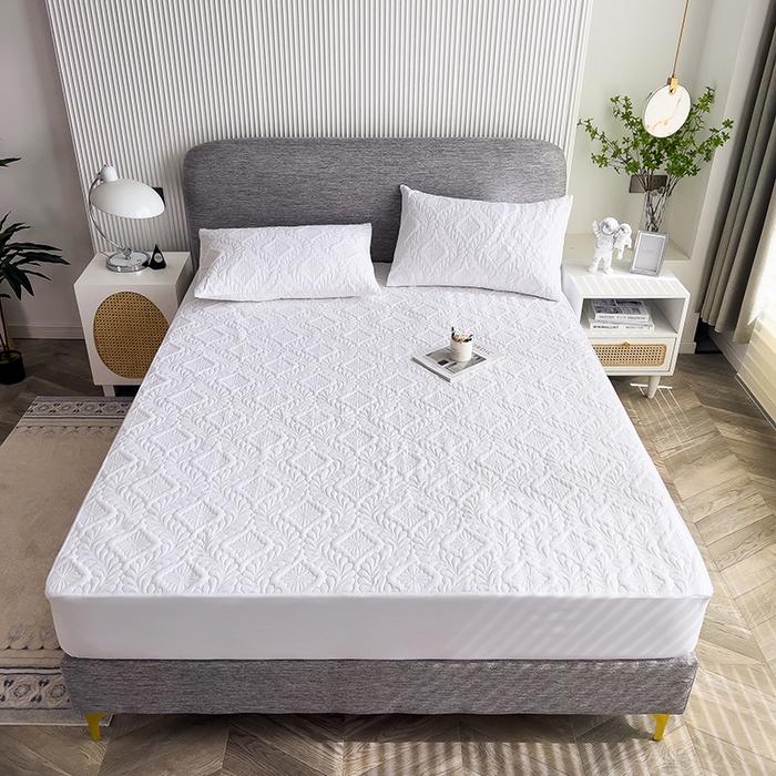 Водонепроницаемое хлопковое покрывало, мягкое, приятное для кожи покрывало для кровати, нескользящее покрывало с эластичной лентой, простыня на подкладке для кровати