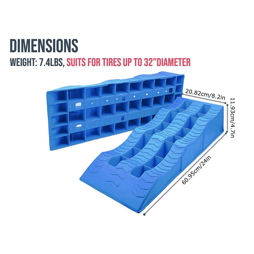 Auto Wheel Blocks 2pcs Anti-Slip 3-Step Trailer Leveler Camper Leveling Blocks Travel Trailer Leveling Blocks Trailer Wheel