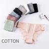 Sexy Lace Edged Pure Cotton Underwear for Women Briefs Seamless Breathable Thread Mid Waist Plus Size Women's Panties