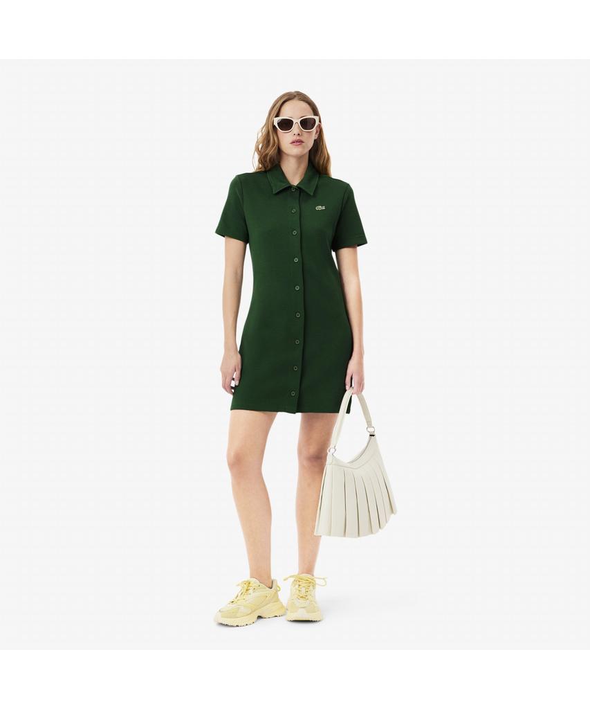 LACOSTE Женское двустороннее пике с коротким рукавом, платье-рубашка Ef6922-55G 132