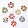 High-Grade Temperament Alloy Rhinestone Bauhinia Flower Ring Brooch Exquisite And Versatile Women'S Clothing Corsage Jewelry Pin