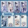 Чехол для телефона Honkai Star Rail Sunday для iPhone 16e 11 12 13 14 15 16 Pro Max 16 15 14 Plus XR XS Max 12 13 Mini Прозрачный