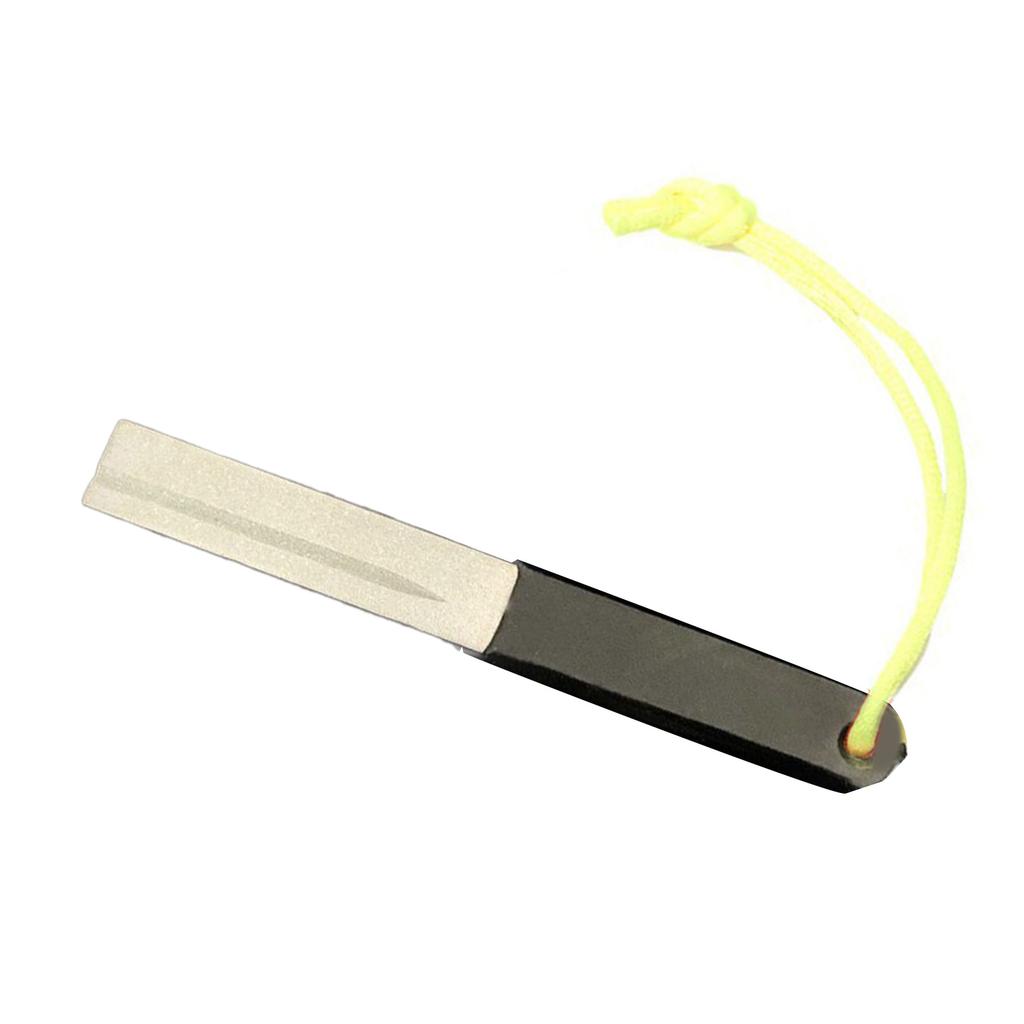 Камень для заточки рыболовных крючков Портативный шлифовальный инструмент Зернистость мелкая средняя Точилка для рыболовных крючков Алмазный напильник с брелоком