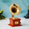 Handicraft Premium Sparkle Square Gramophone Showpiece (Brown, Gold)  / Material - Brass
