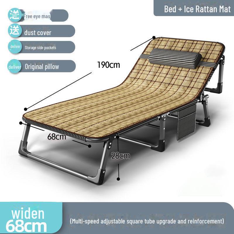 Портативная складная кровать-реклайнер для офиса, дома или пляжа — идеально подходит для сна и перерывов