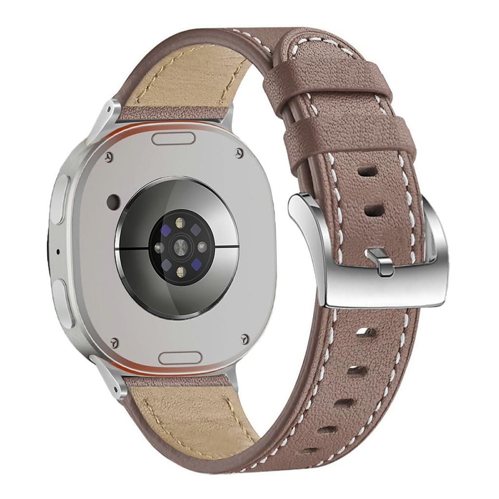 Ремешок для Samsung Galaxy Watch8 44мм/40мм/Watch8 Classic 46мм с закругленным концом из натуральной коровьей кожи