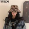 Summer Leopard Pattern Fisherman's Hat Women's Japanese Double Sided Basin Hat Travel Fashion Versatile Korean Edition Artistic Sunshade Hat
