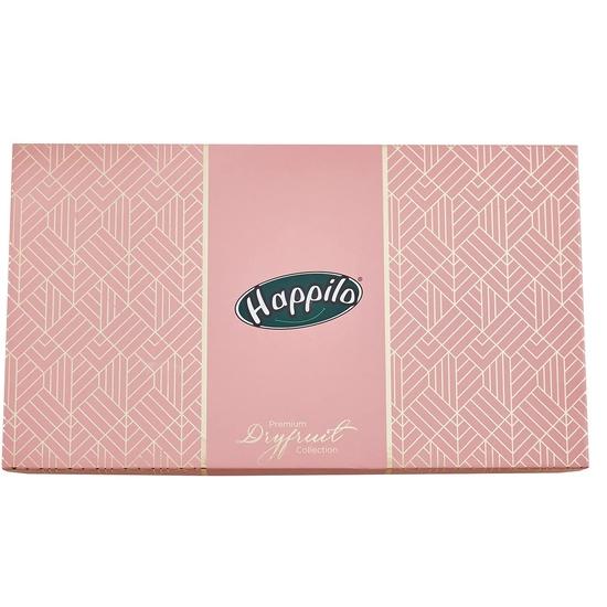 Подарочная коробка с сухофруктами Happilo Celebrations Orchid — калифорнийский миндаль, отборные кешью, изюм, соленая фисташка, клюква масала и турецкие абрикосы, 1 кг